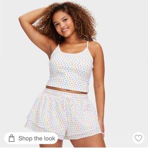 Disco Hearts Wave Drawstrings
Shorts Pink/Lavender/Teal